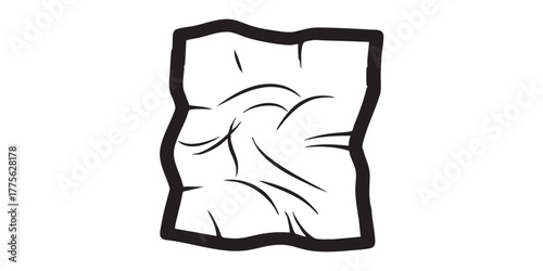 Paper texture outline icon vector