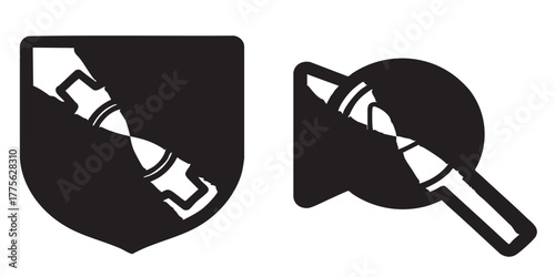 Metallic texture icon vector