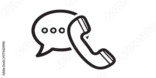 Phone call conversation icon vector