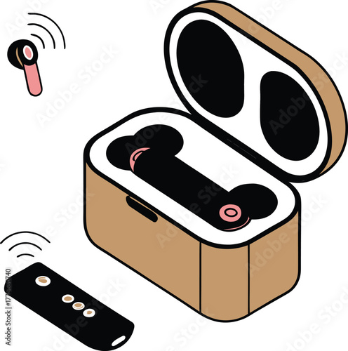 vector illustration of a headphones