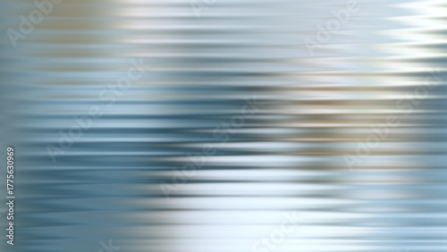 Abstract horizontal wavy lines of blue and gold metallic texture background
