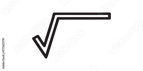 Square root sign outline icon vector