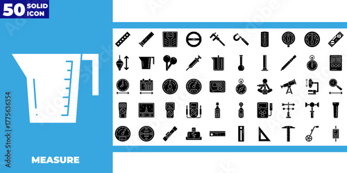 Measure glyph icon pack