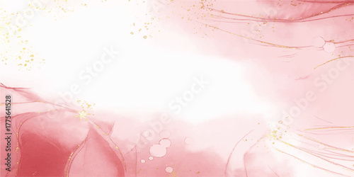 Beautiful abstract floral pink frame design with spring flowers for a love card or wedding banner