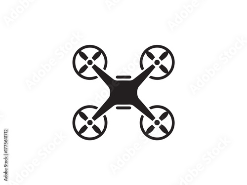 Drone flying technology line icon