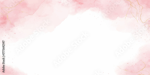 An abstract pink watercolor background with soft cloud and smoke texture like gentle steam on vintage paper