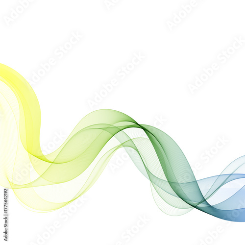 Abstract vector background with smooth color wave. Smoke wavy lines. eps 10