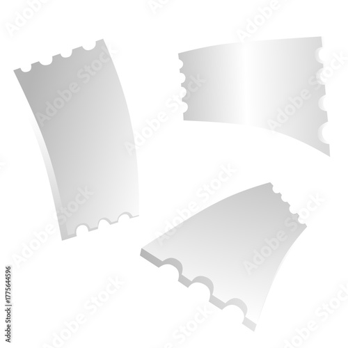 shopping voucher vector for voucher design mockup or shopping voucher shape without design and without background