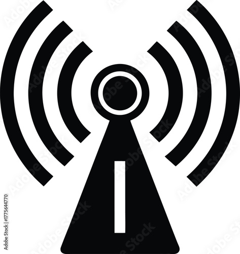 4G Network Icon Silhouette Vector Art Illustration