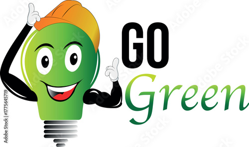 green energy saving light bulb, vector design 