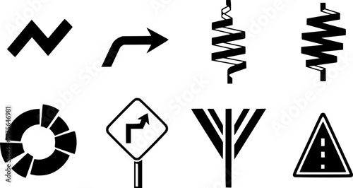 ofvs232 OutlineFilledVectorSign ofvs - way direction arrow vector icon . isolated transparent . decision . start road sign . black outline and filled version . AI 10 / EPS 10 . g11572 See Less
