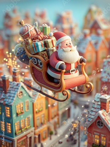  Christmas 3D Animation Pack – Santa Claus, Reindeer, Snowy Village, Gifts and Magical Holiday Backgrounds with Festive Lights and Cinematic Atmosphere, video Christmas, Christmas video, wallpaper