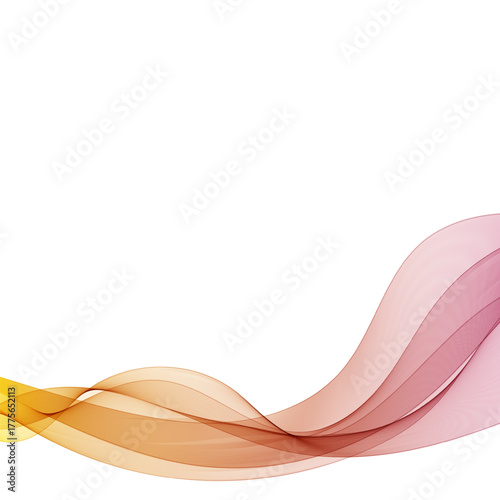 Transparent abstract color wave. Element design. eps 10