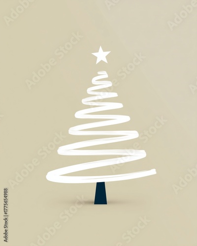 Minimal Christmas tree illustration