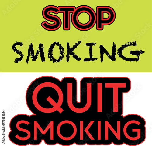 typography poster , awareness, stop smoking 