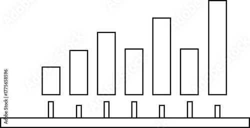 Black Project Timeline Chart Icon Vector | Business Planning and Schedule Progress Symbol