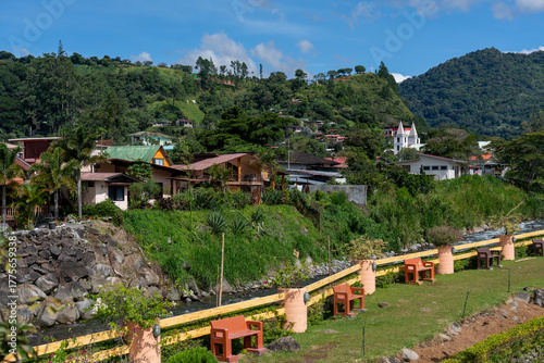  Panama, View on the river Caldera in Boquete. 