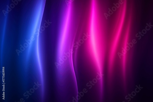 Vibrant Abstract Gradient Light Waves Background in Blue and Magenta