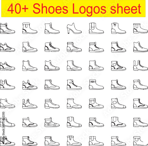 40+ Shoes logos Sheet