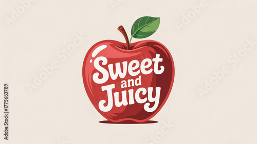 vector illustration of an apple