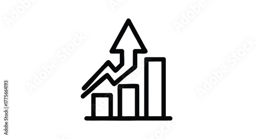 High level indicator outline icon vector