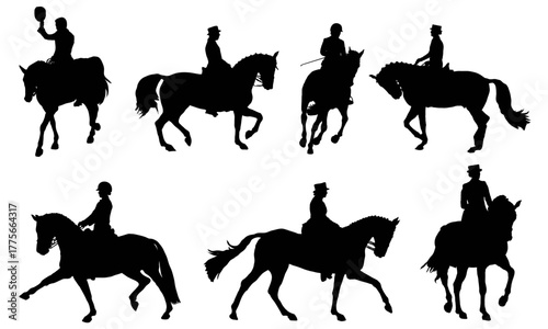 silhouettes of horses