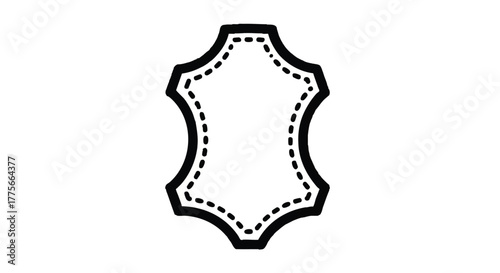 Leather texture outline icon vector