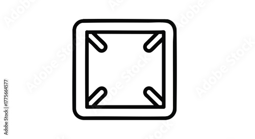 Fullscreen mode outline icon vector