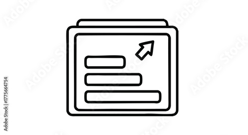 High level indicator outline icon vector