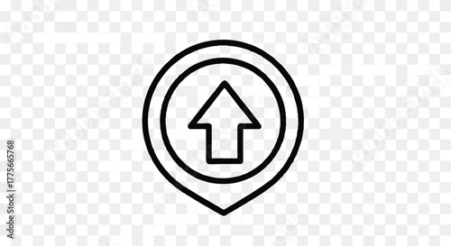 High level indicator outline icon vector