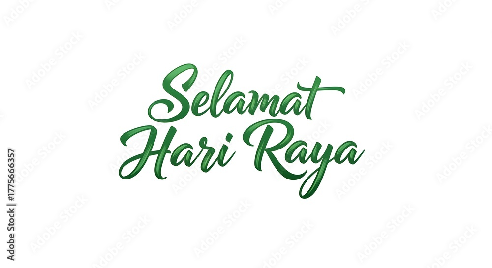 Obraz premium Calligraphy Text Selamat Hari Raya