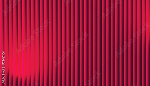 Abstract red vertical stripes with wavy folds and ribbed 3D gradient; modern minimal backdrop for banners, headers, wallpapers