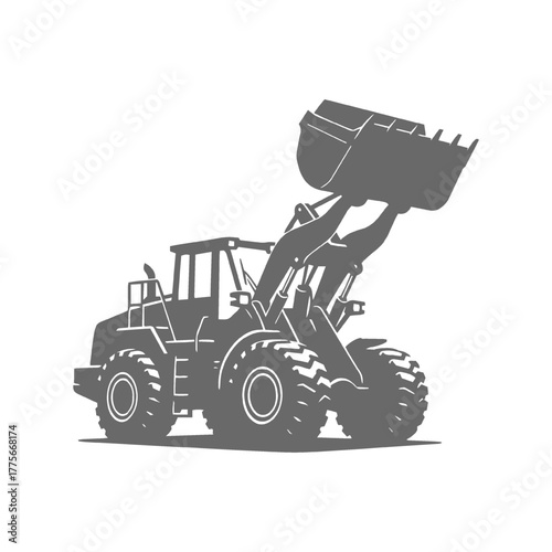 Heavy Construction Equipment Illustration