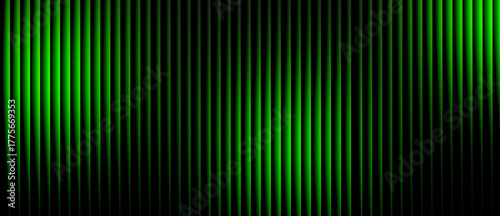 Green Signal Pattern – Abstract Vertical Line Interference on Black Background