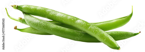 Fresh green beans, close-up