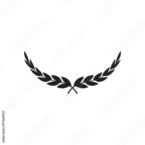 Honor Wings Silhouette — Black Minimal Vector of Decorative Angel or Eagle Wings for Award, Freedom, and Military Design Concepts
