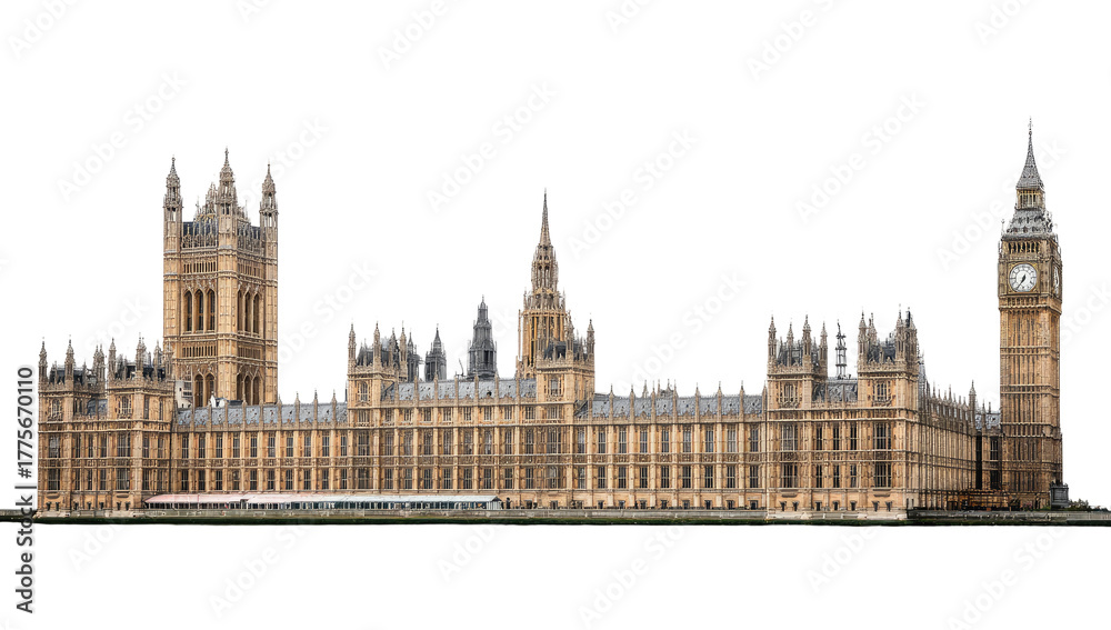 Fototapeta premium Exterior view of a grand, historic European building