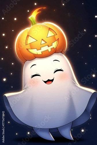 halloween pumpkin on the moon