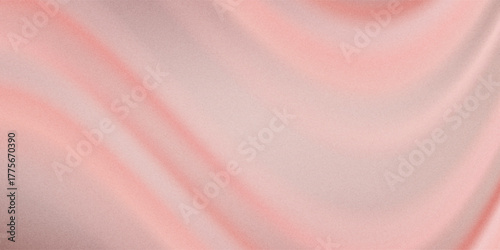 Light pale tender peach pink beige white silk satin fabric. Elegant luxury abstract background for design. Color gradient. Lines. Curtain. Drapery. Soft folds. Gentle. Template. Vector Illustration