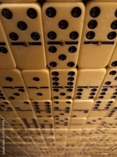 dominoes on black background