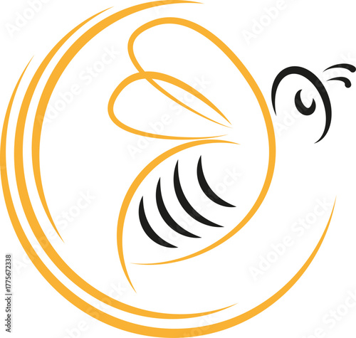 Biene, Hummel, Kreise, Tier, Insekt, Logo, Icon