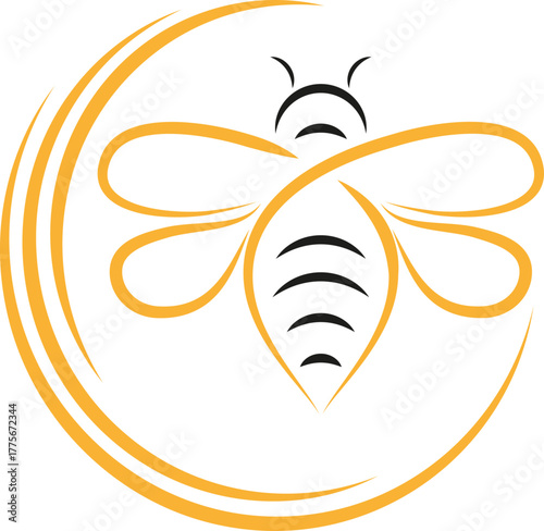 Biene, Hummel, Kreise, Tier, Insekt, Logo, Icon