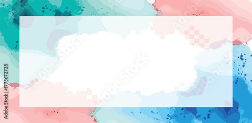 Abstract Watercolor Background with Copy Space