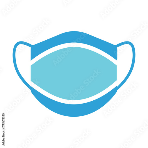 blue surgical mask vector element