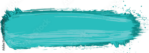 Turquoise Brush Stroke Design Element Artistic Abstract Expression for Creative Projects