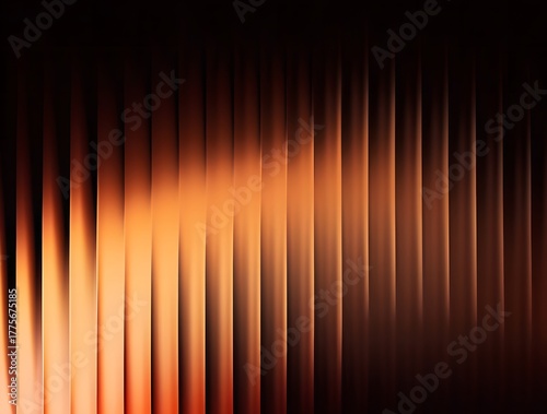 Glowing white-to-orange glass gradient with soft yellow tones on a black backdrop. The composition features a smooth, shiny surface with a sense of motion and depth