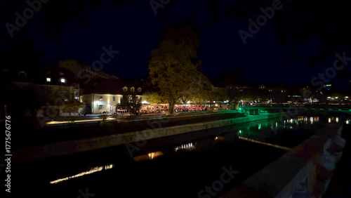 Ljubljana bei Nacht 