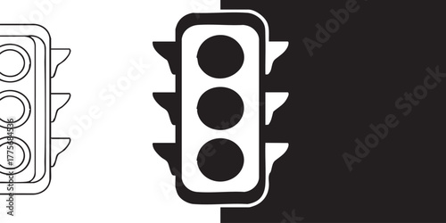 Traffic light icon vector
