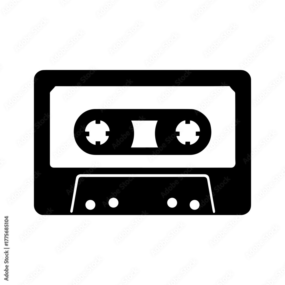 Naklejka premium retro audio cassette
