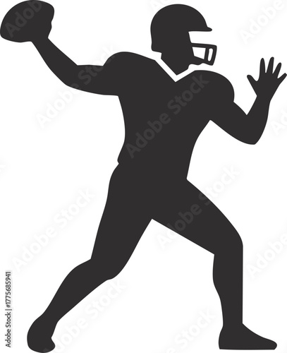 illustration of an American football player throwing a ball
